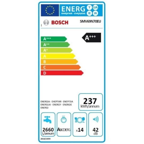Lave-Vaisselle Tout Integrable - Bosch Smv69n70eu – Image 4