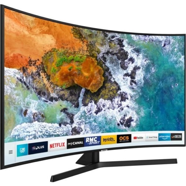 Téléviseur Samsung incurvé 65" 4K UHD Smart TV avec HDR10+ et rétroéclairage LED