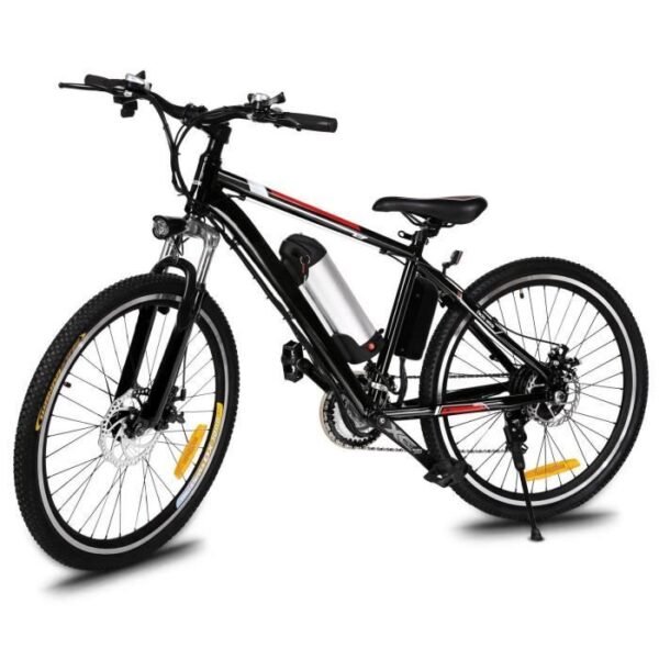 Vélo électrique de montagne 26" avec jantes en alliage d'aluminium double couche - Noir – Image 2