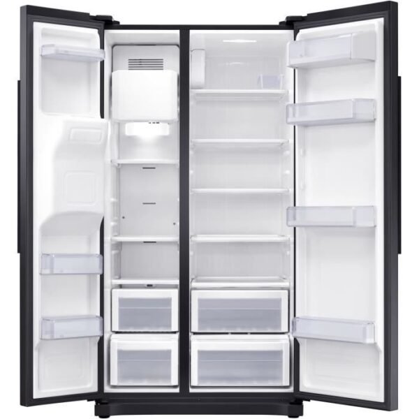 Réfrigérateur Américain Samsung RS50N3503BC - 501 L (357 + 144 L) - Froid Ventilé - A+ - Noir – Image 3