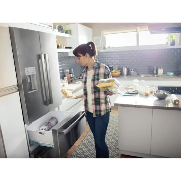 Refrigerateur - 2 Portes & 2 Tiroirs - Neo Frost - Distributeur D'eau - 530 L - A++ - Inox  Beko Gne60532dx - – Image 4