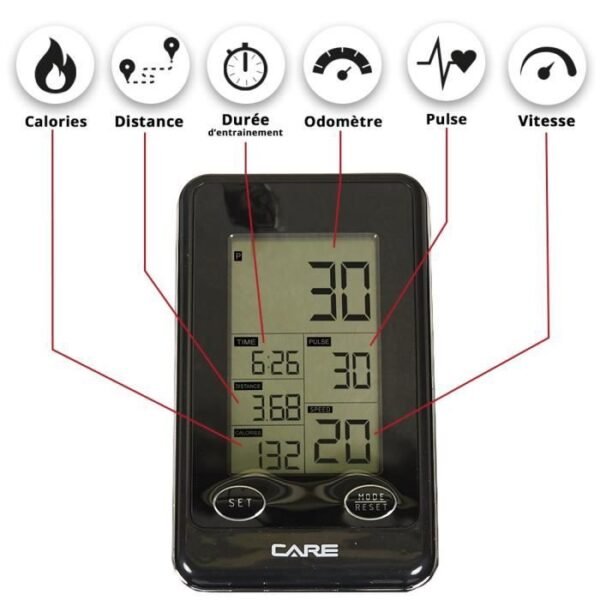 Vélo de biking CARE Racer XPR – Électronique, roue d'inertie 24 kg, écran LCD – Image 4
