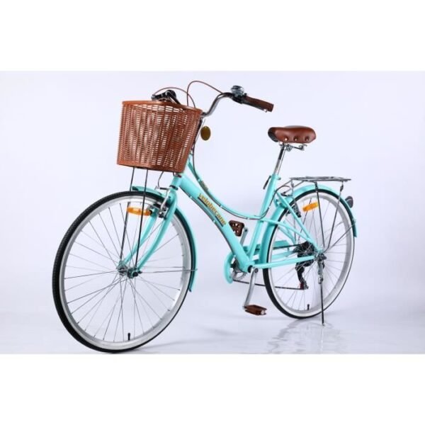 Vélo de ville Velobecane Paris 26" 7 vitesses - Couleur turquoise – Image 4