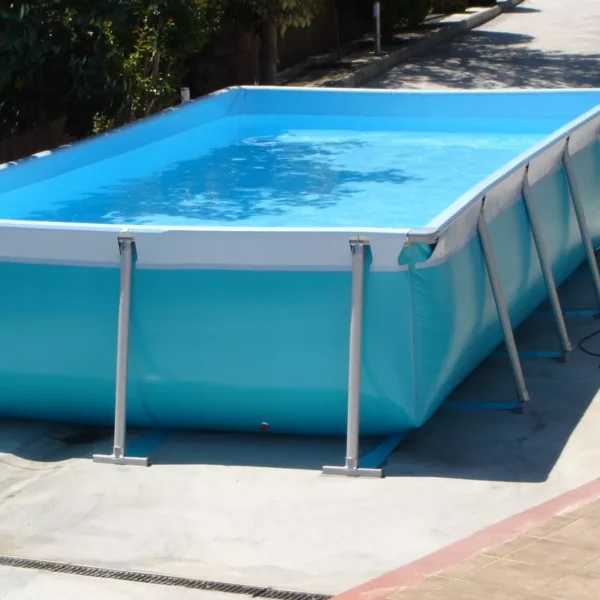 Piscine hors-sol rectangulaire IASO MAX-2 6,65 x 3,65 m – Structure aluminium
